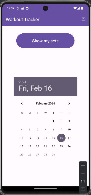 Main screen