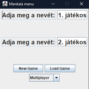 Menu screen